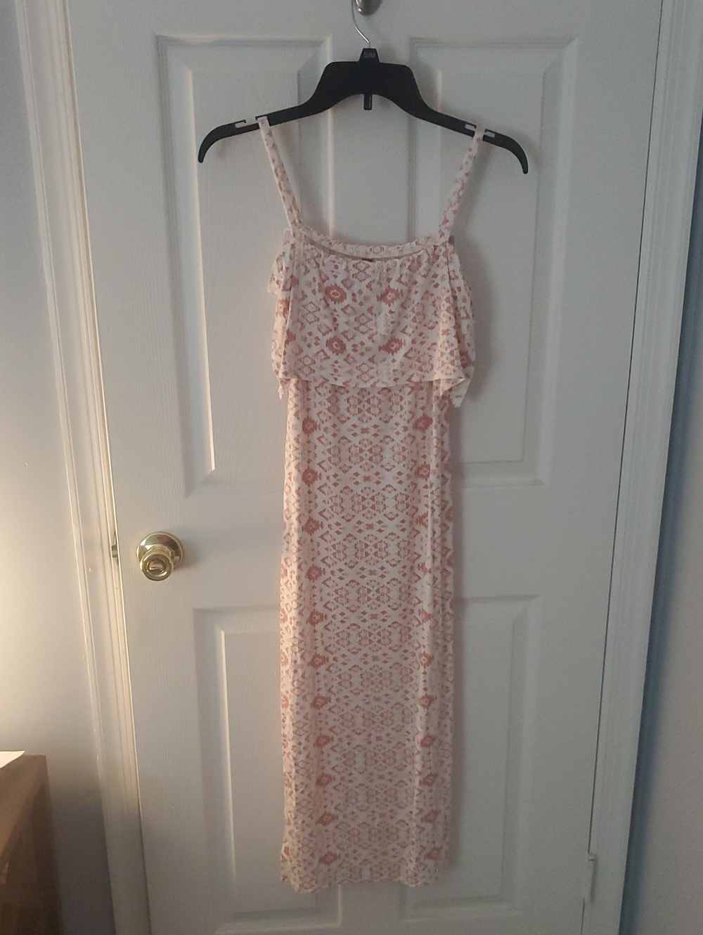 Rachel Pally Peach and Cream Printed Maxi Dress